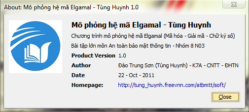 Demo + Code Hệ mã hóa Elgamal Java